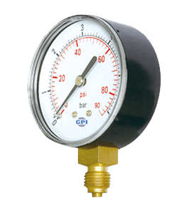 Economy-Pressure-Gauge-Push-In-Style